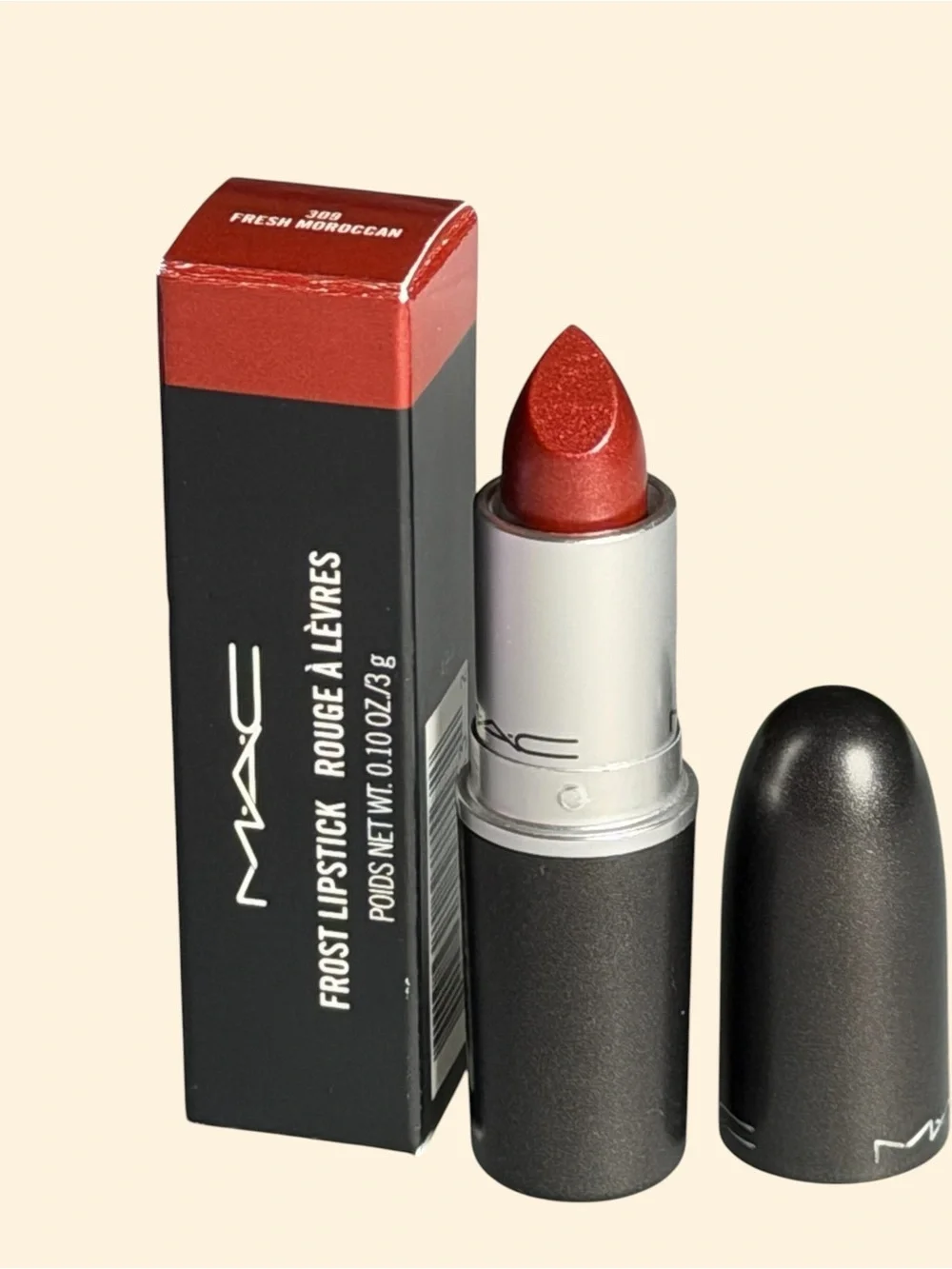 MAC Cosmetics Frost Brick Red Lipstick - Fresh Moroccan BNIB